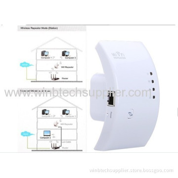 Wireless-n Wifi Repeater 802.11n/b/g Network Router Range Expander 300m 2dbi Antennas Signal Boosters 